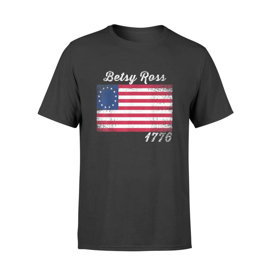 YOLOstuff vintage Betsy Ross american Flag 1776 Vintage T-shirt