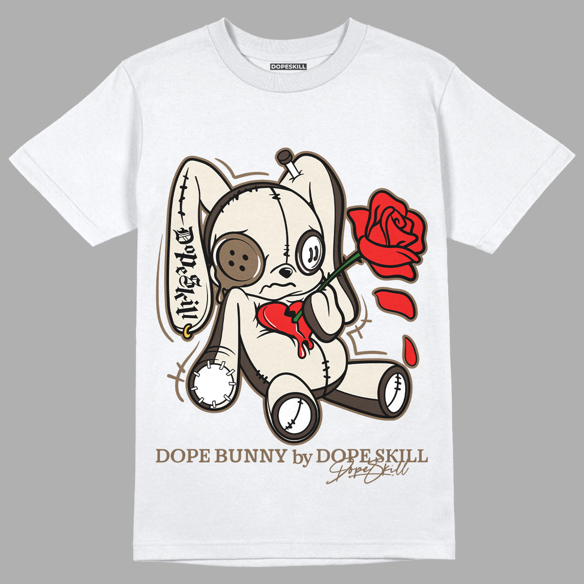 Jordan 1 Low Og “Reverse Mocha” Dopeskill T-Shirt Dope Bunny Graphic