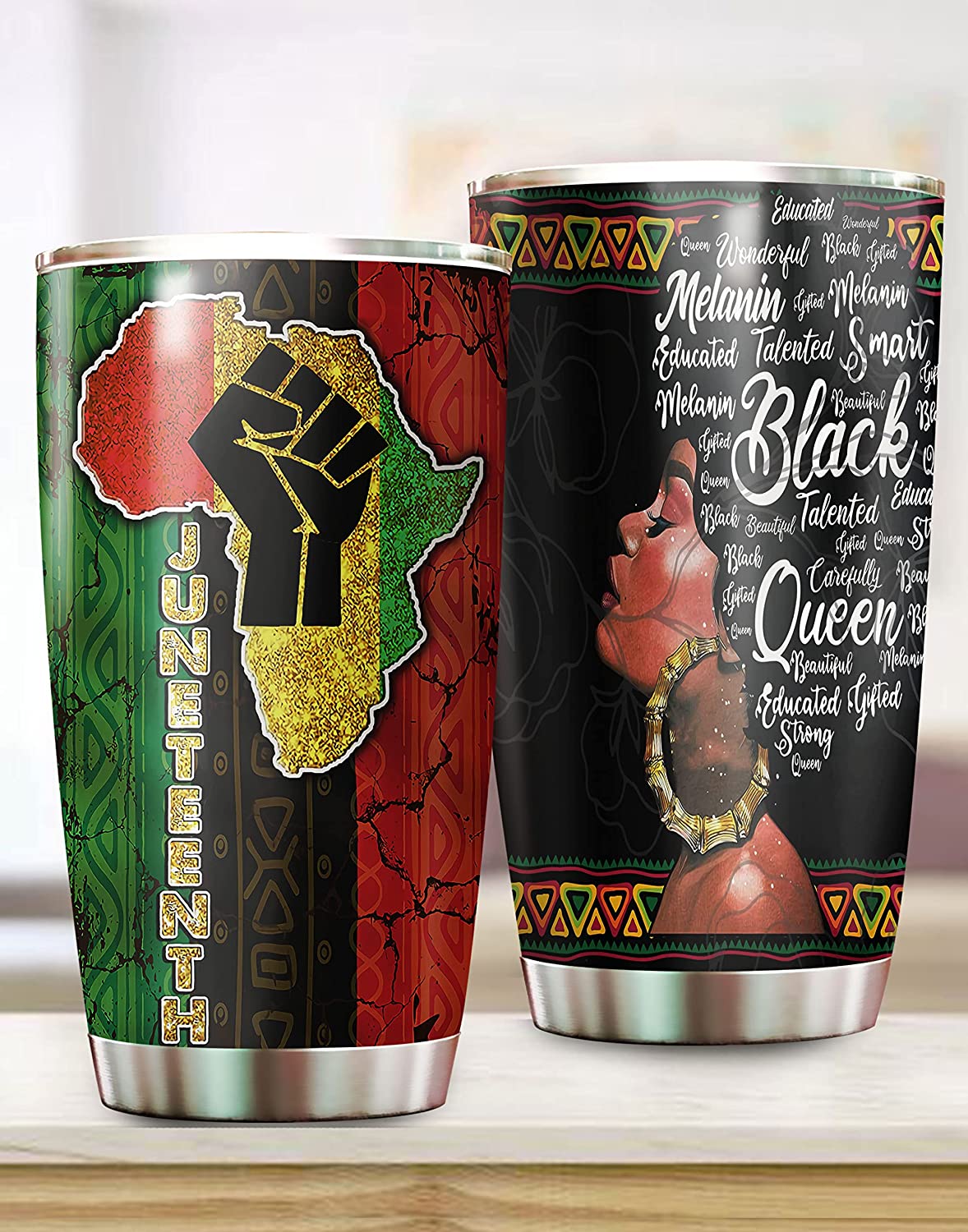 Personalized Black Queen Tumbler, Queen Nutrition Stainless Steel Tumbler, Black Girl Cup, Gift For Black Women