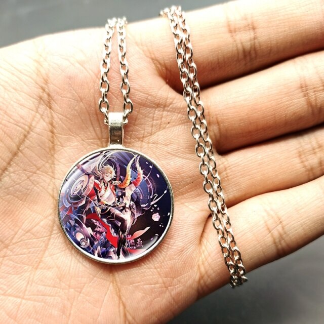 V3 Akamatsu Kaede Cute Cartoon Character Alloy Necklace