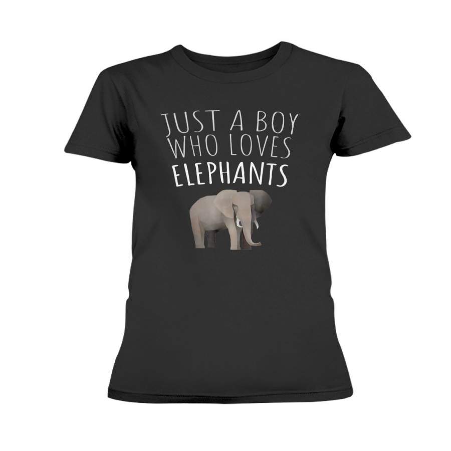 Just A Boy Who Loves Elephants – Elephant Lover T-Shirt