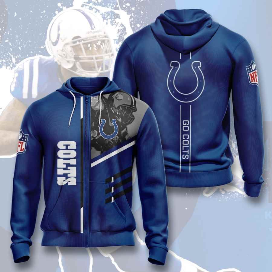 Sports American Football Indianapolis Colts Usa 173 Hoodie 3D Hoodie 3D Pullover Zip Hoodie 3D