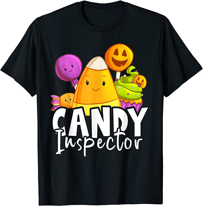 Candy Inspector I Halloween Candy Corn Costume Kids Toddler T-Shirt