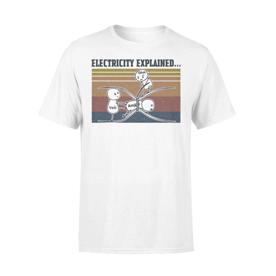 Electricity Explained Volt Ohm Vintage T-shirt