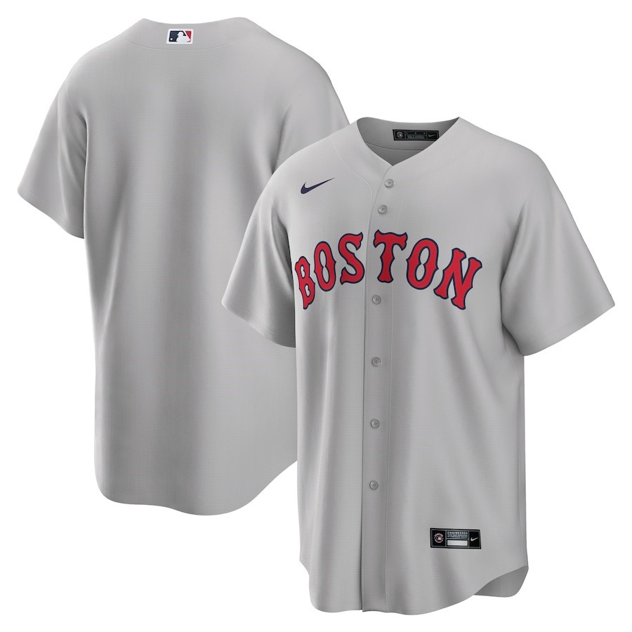 Boston Red Sox Road Team Men Jersey – Gray