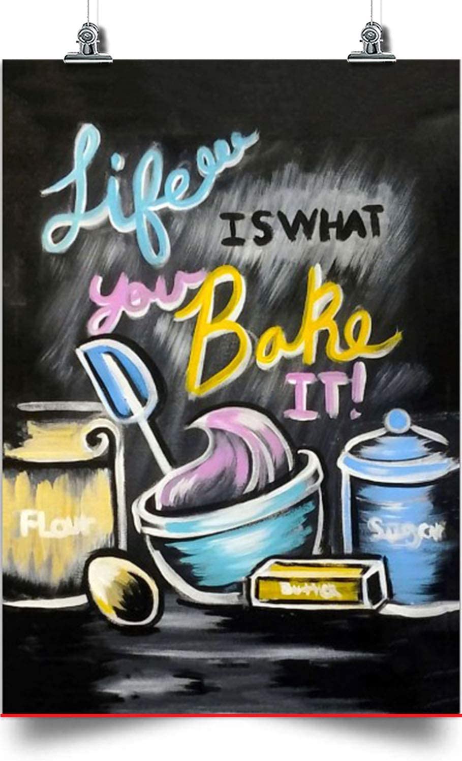 Baking Vertical Poster-Life Is What You Bake It -So Choose Something Fun- Home Decoration Poster, Wall Poster, Home And Room Decoration, Gifts For Friends And Relatives, Souvenirs.