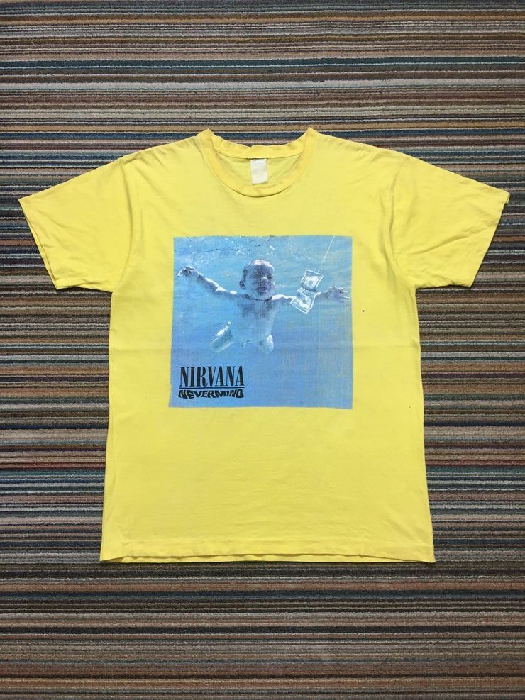 90S Nirvana Bootleg Nevermind 1991 Cover Album Rare Colour Smell Like Teen Spirit Kurt Cobain Grunge Shirt