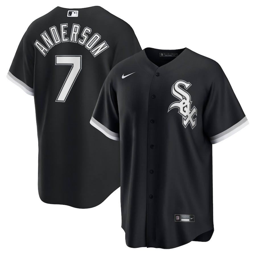 Tim Anderson 7 Chicago White Sox Alternate Player Jersey – Black