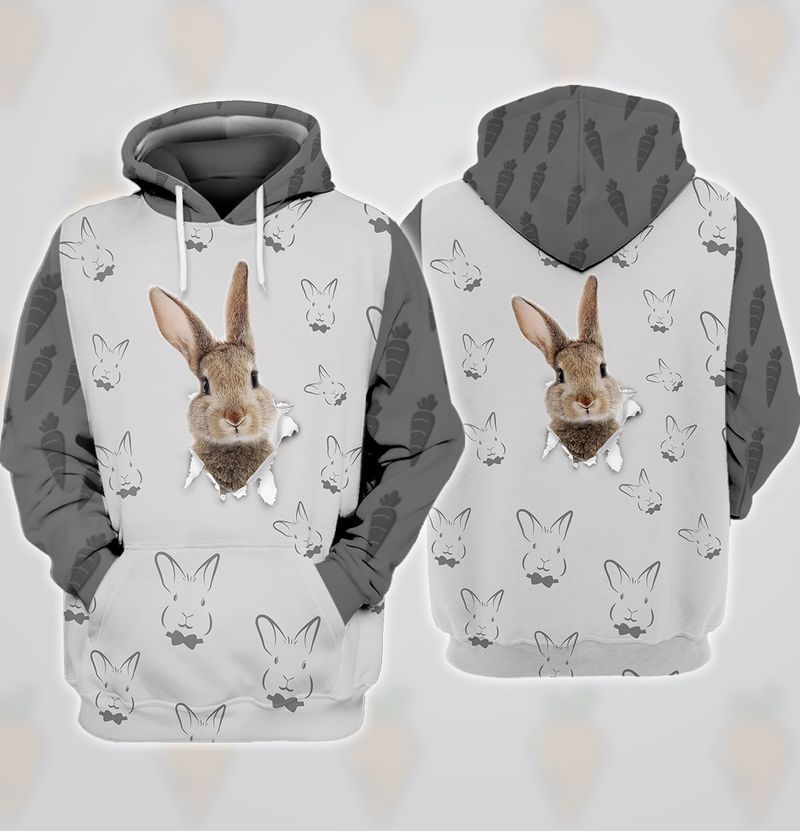 Rabbit Pops Out From Paper 3D Full Print Hoodie