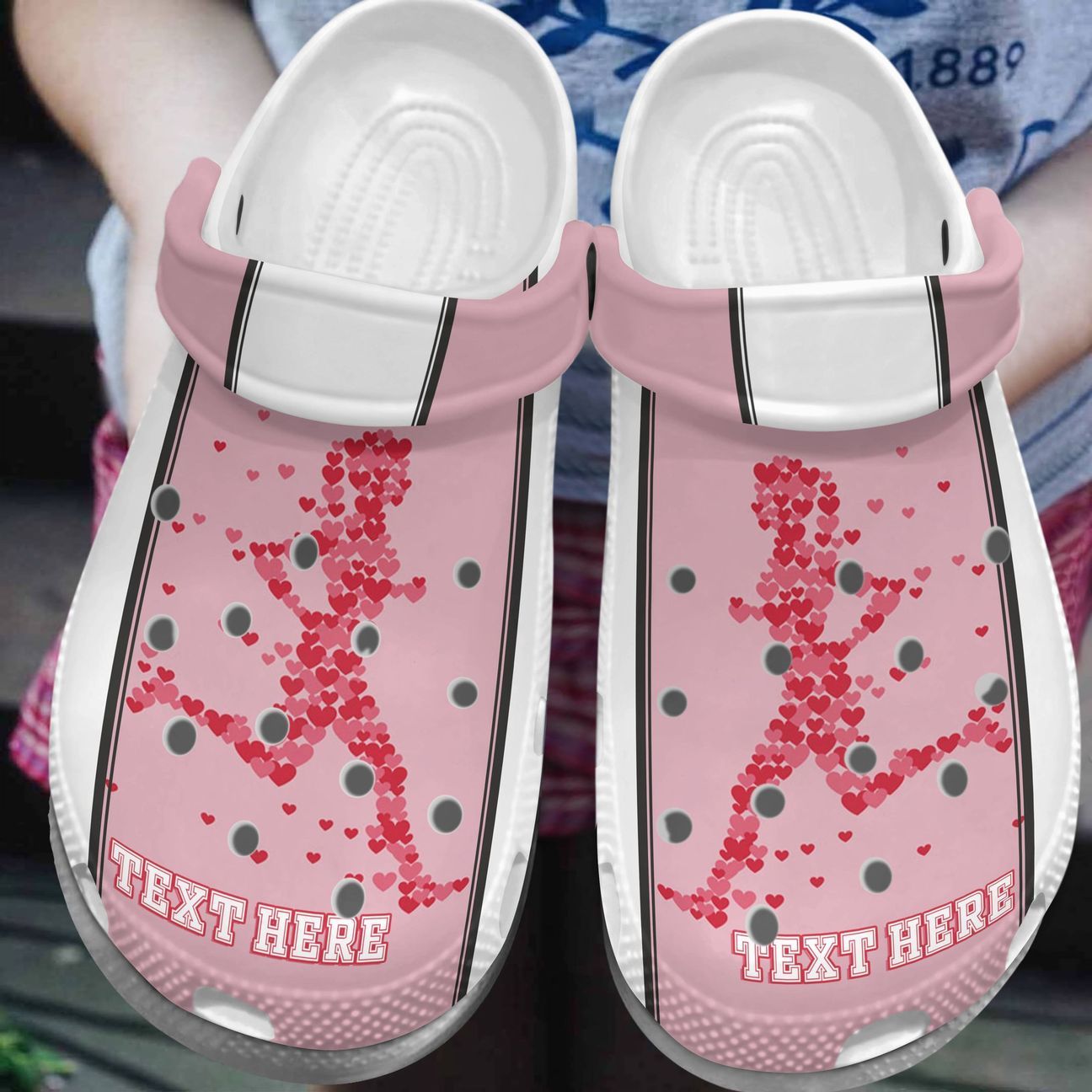 Running Personalized Clog, Custom Name, Text, Color, Number Fashion Style For Women, Men, Kid, Print 3D Pink Girl