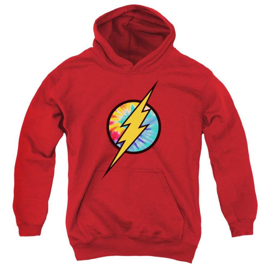 The Flash Tie Dye Flash Logo Youth Hoodie (Ages 8-12)