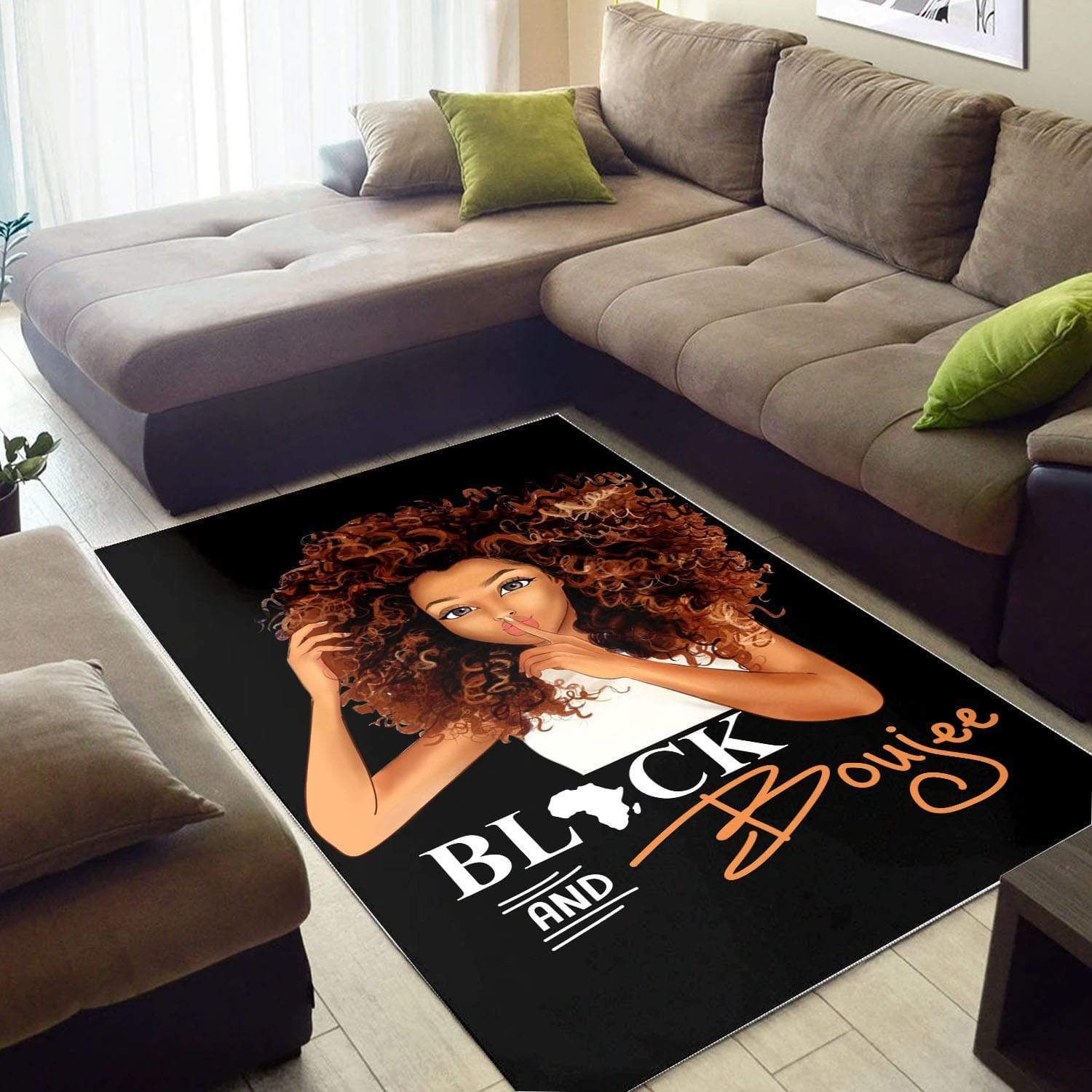 WonderBlackGirl – African American Black And Boujee Black Rug Gifts