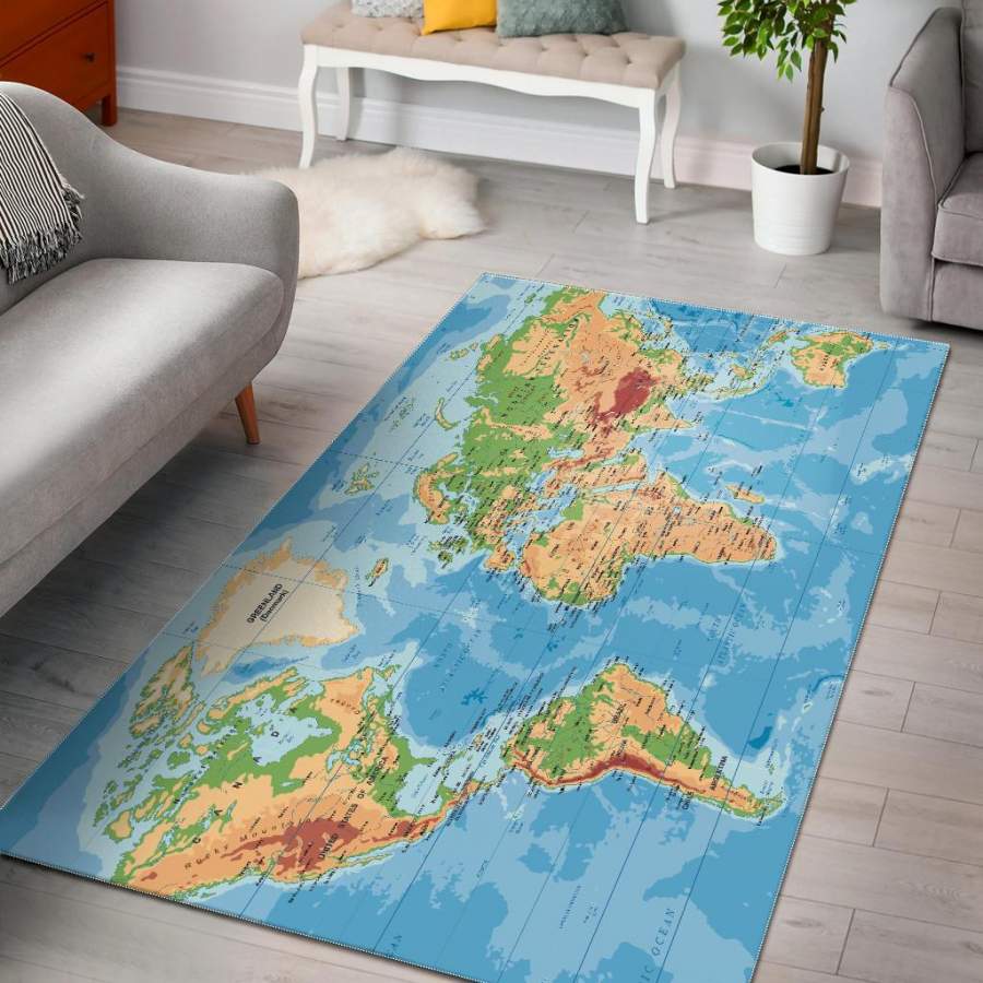 Classic World Map Area Rug - WoodworkingCore