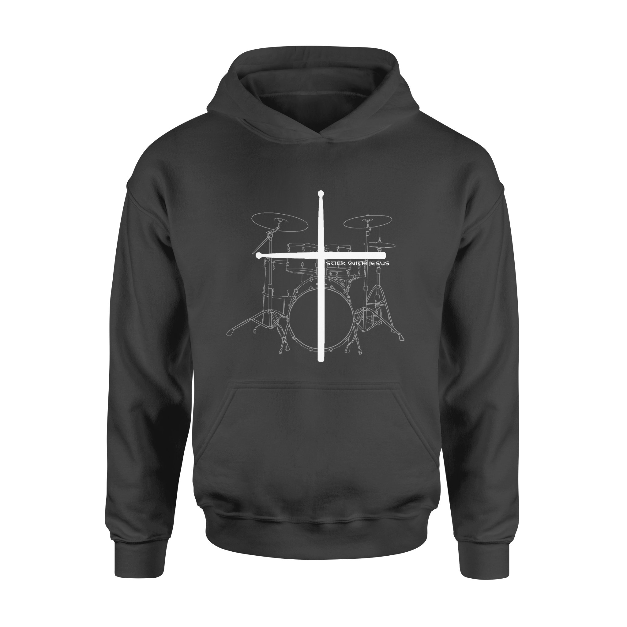 Drummer Stick With Jesus Gift – Standard Hoodie