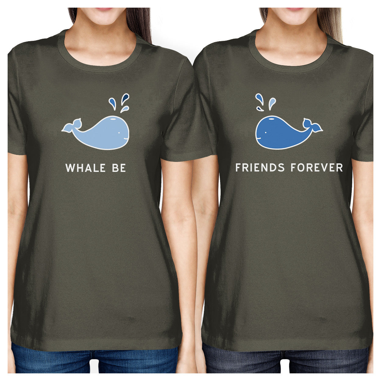 Whale Be Friend Forever Bff Matching Tee Lightweight Summer Top