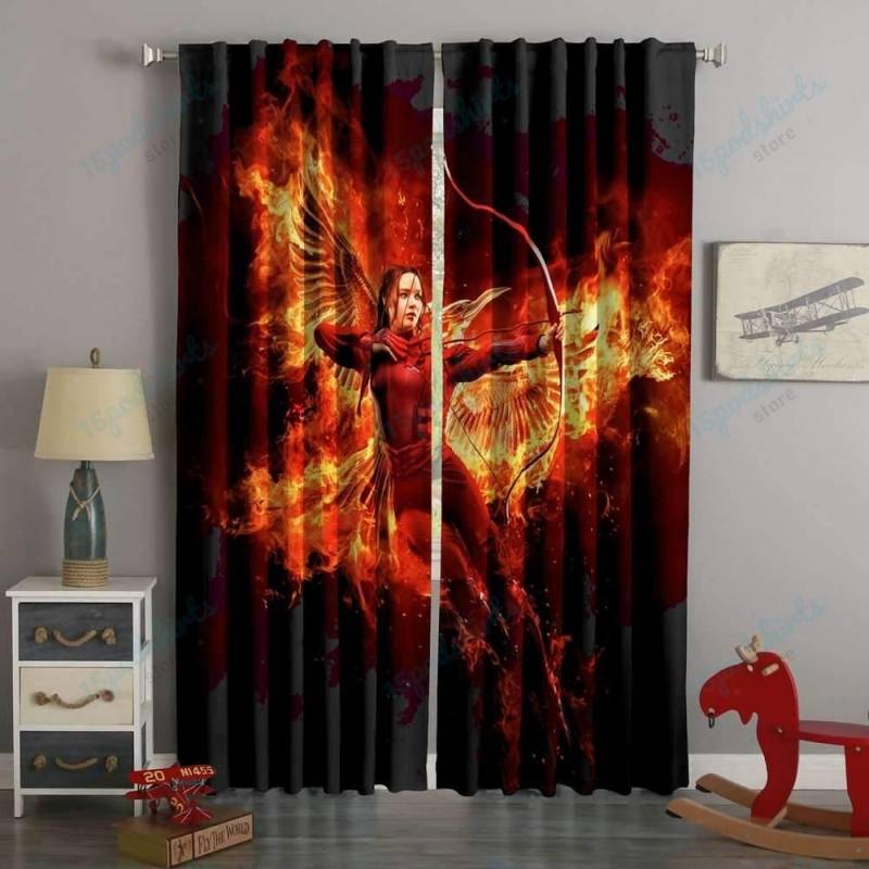 3D Printed The Hunger Games Katniss Style Custom Living Room Curtains