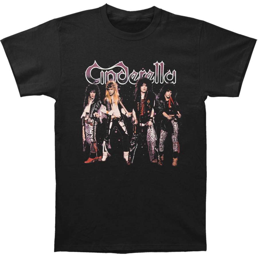 American Classics Cinderella Rock Band Stands Black Adult T-Shirt Tee