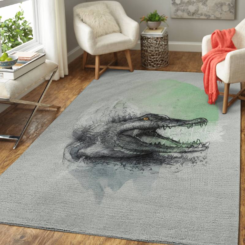 Shouting Crocodile  – Inspiring Animals Area Rug Carpet