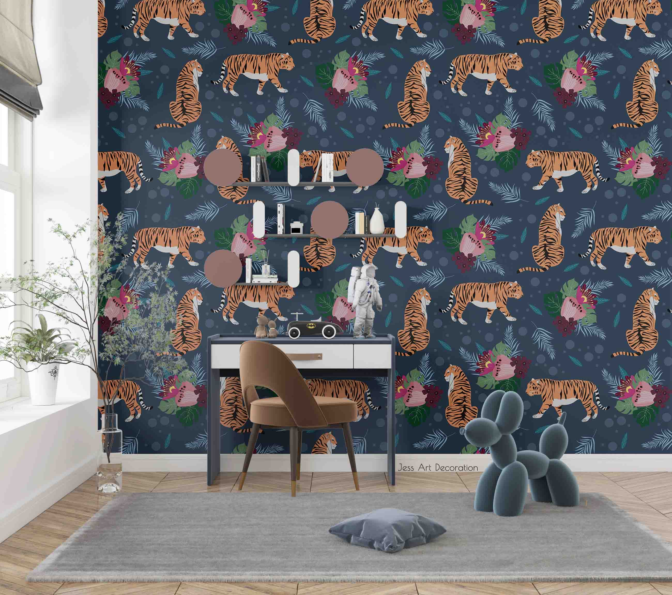 3D Leopard Seamless Wall Mural Wallpaper Sww 72