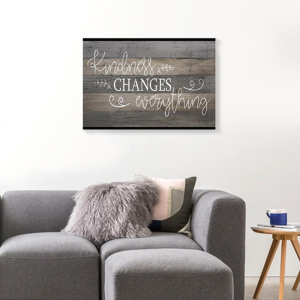 Canvas Wall Art Kindness Changes Everything Wood Christian Wall Art Canvas Wall Art Home Decor