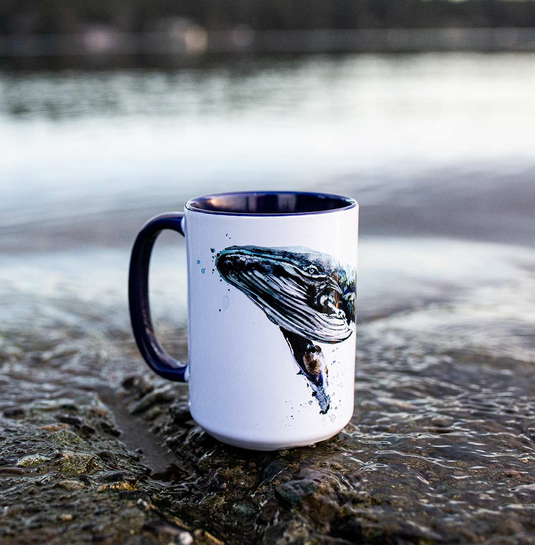 Aqua Whale Mug