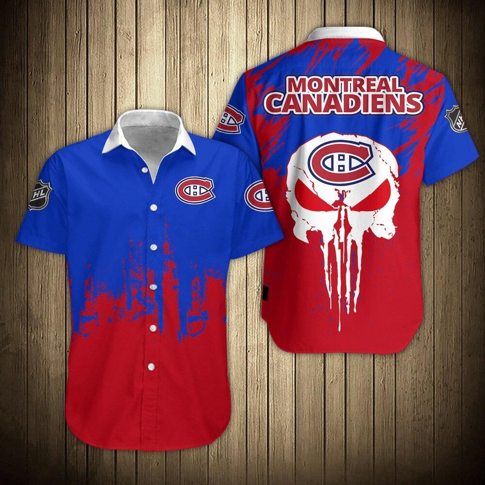 Montreal Canadiens Shirts Skull Short Sleeve