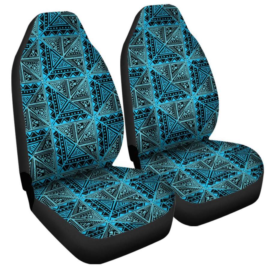 Turquoise African Ethnic Pattern Print Universal Fit Car Seat Covers