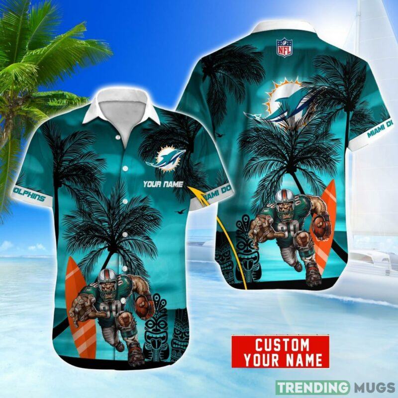 Miami Dolphins Nfl Custom Name Hawaiian Shirt