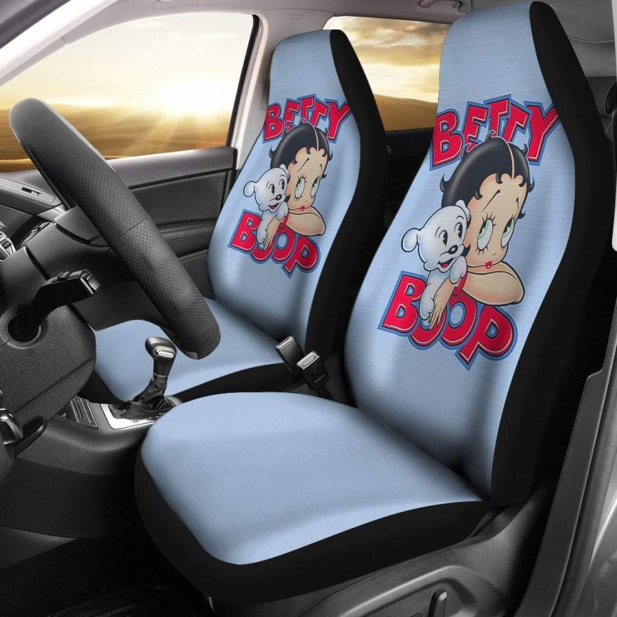 Betty Boop and Dog Art Car Seat Covers