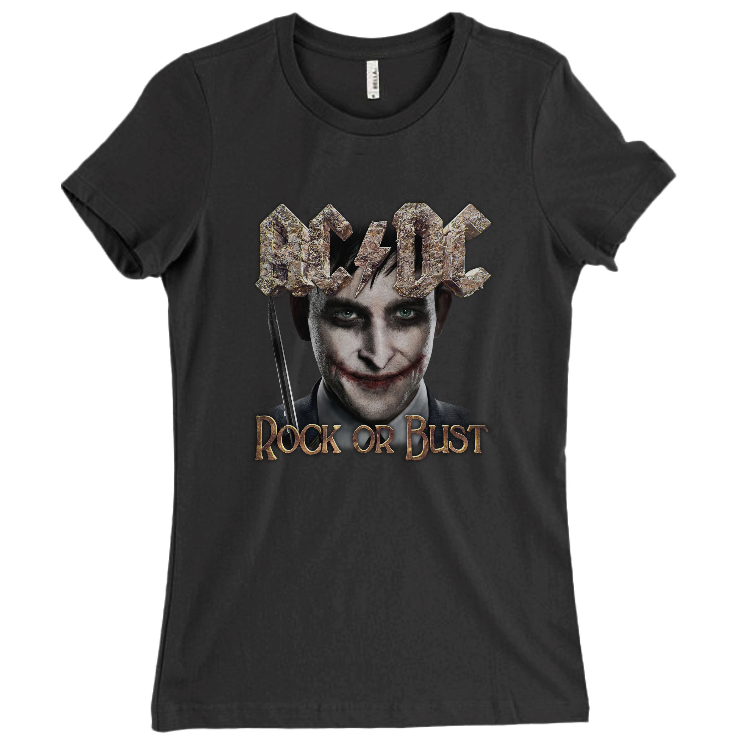 Acdc Rock Or Bust Feat Penguin Gotham Women T-Shirt