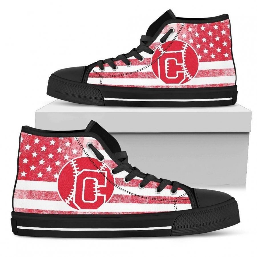 Flag Rugby Cleveland Indians High Top Shoes #483