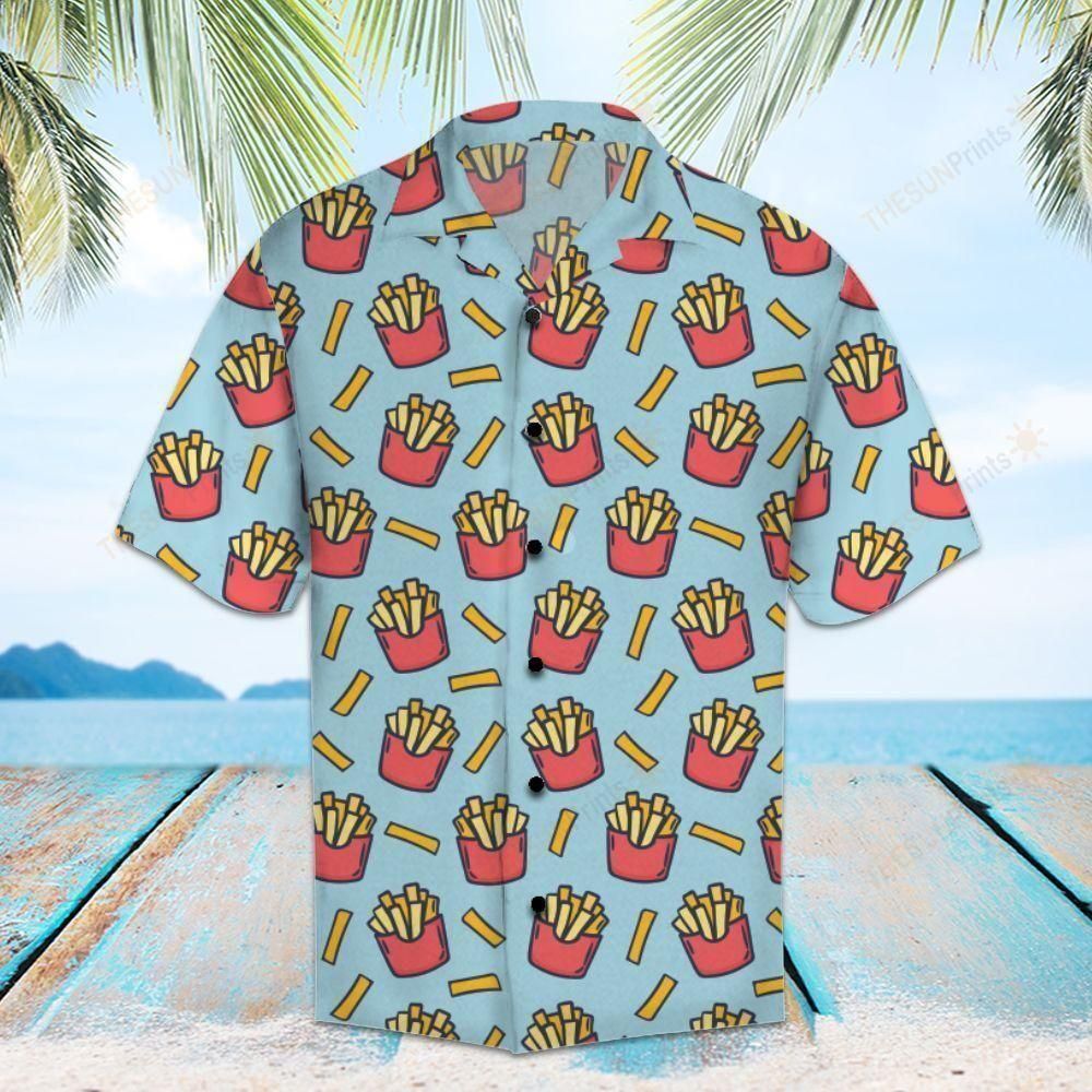 French Fries Aloha Hawaii Shirt Colorful Short Sleeve Summer Beach Casual For Men And Women Ha69625