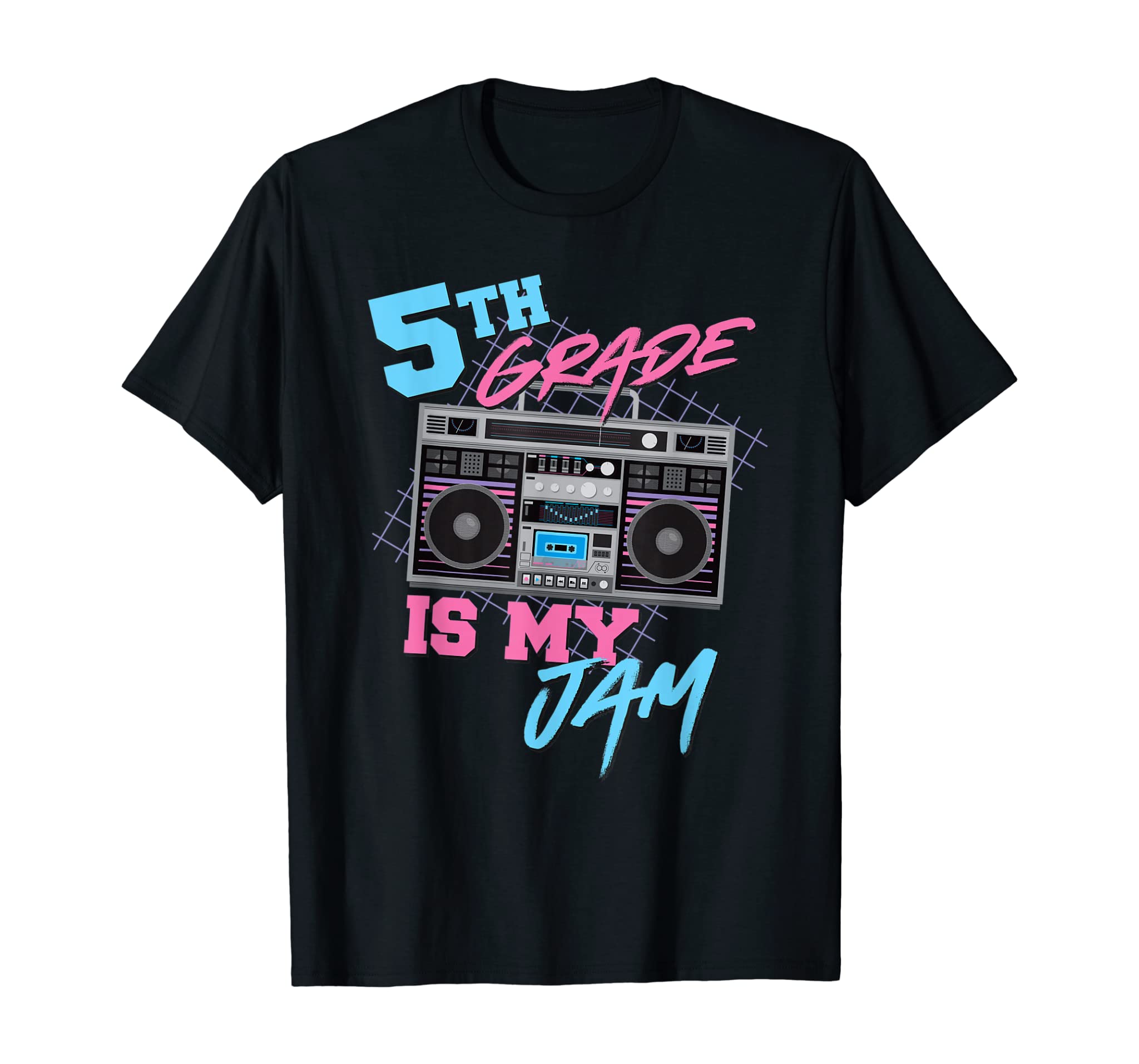 5th Grade Is My Jam – Vintage 80s Boombox Teacher Student T-Shirt