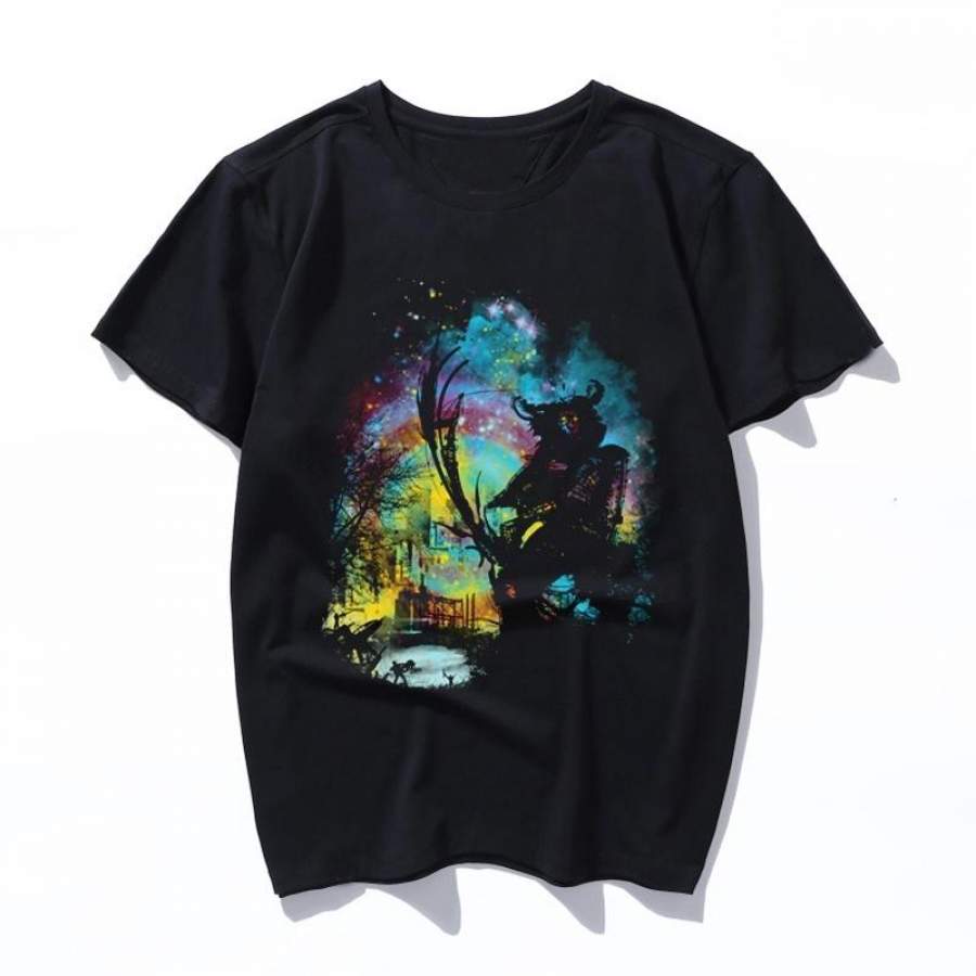 samurai bot Korean Style Male Tops Harajuku t shirt Ulzzang XS-3XL Loose Short Sleeve Cartoon Print ins clothes vintage punk Female T-shirt