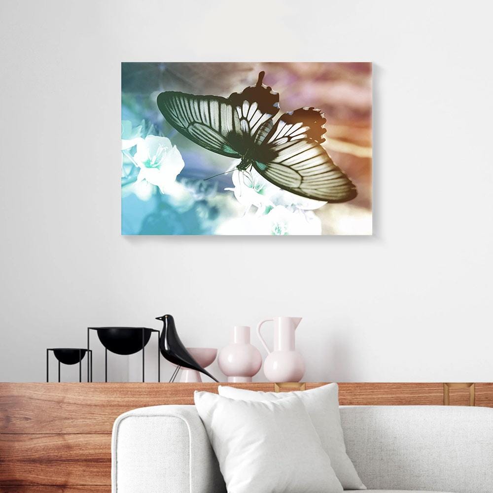 Canvas Art Prints Butterfly Flowers Wood Frame Canvas Wall Art Home Decor