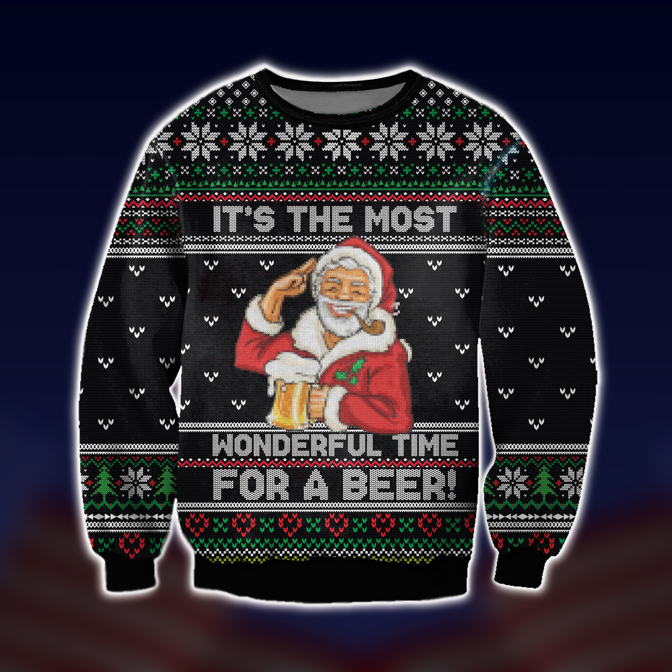 It’S The Most Wonderful Time For Beer Ugly Christmas Sweater