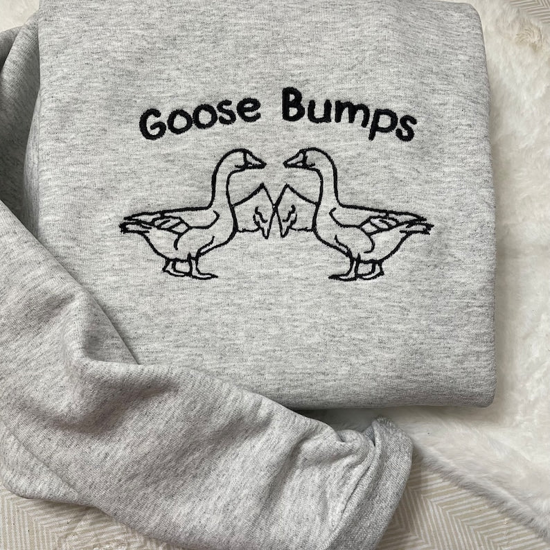 Goose Bumps Embroidered Sweatshirt 2D Crewneck Sweatshirt All Over Print Sweatshirt For Women Sweatshirt For Men Sws3114