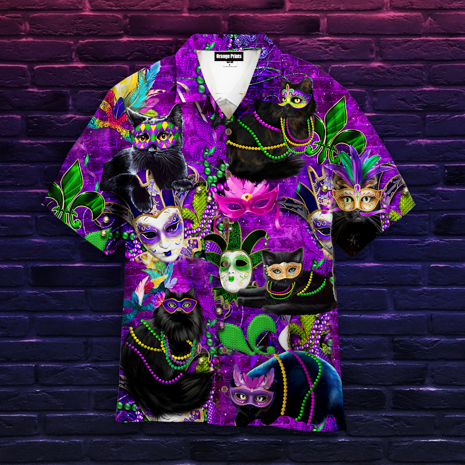 Cats Mardi Gras Carnival Hawaii Shirt For Men Women Adult Ha11090