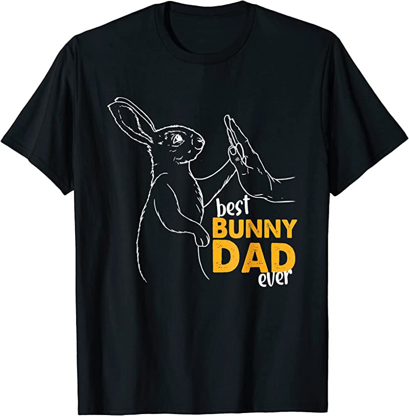 Mens Best Bunny Dad Ever Rabbit Daddy Bunny Father Mens Bunn T-Shirt