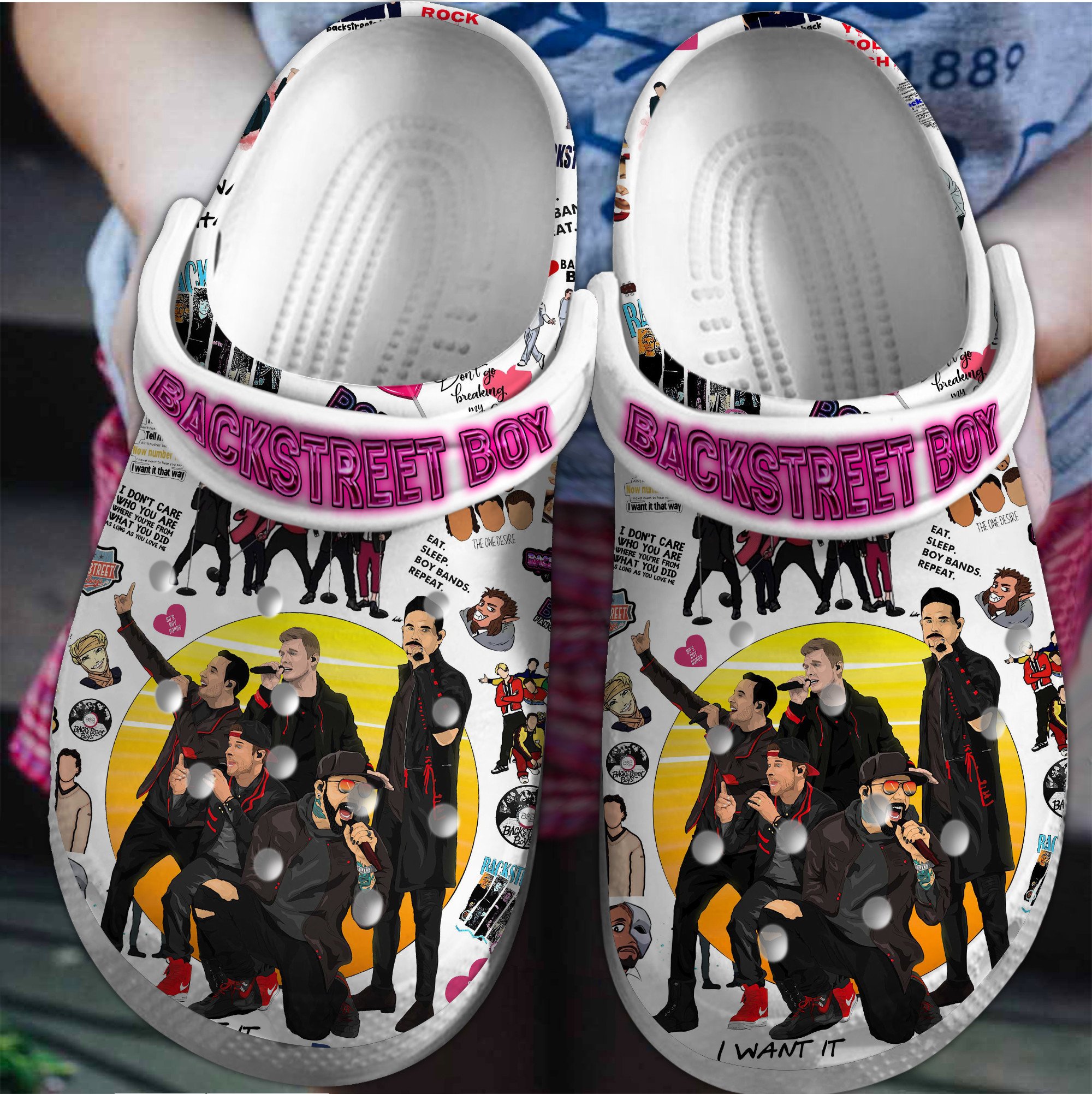 Backstreet Boys Music Crocs Crocband Clogs Shoes Comfortable For Men Women and Kids