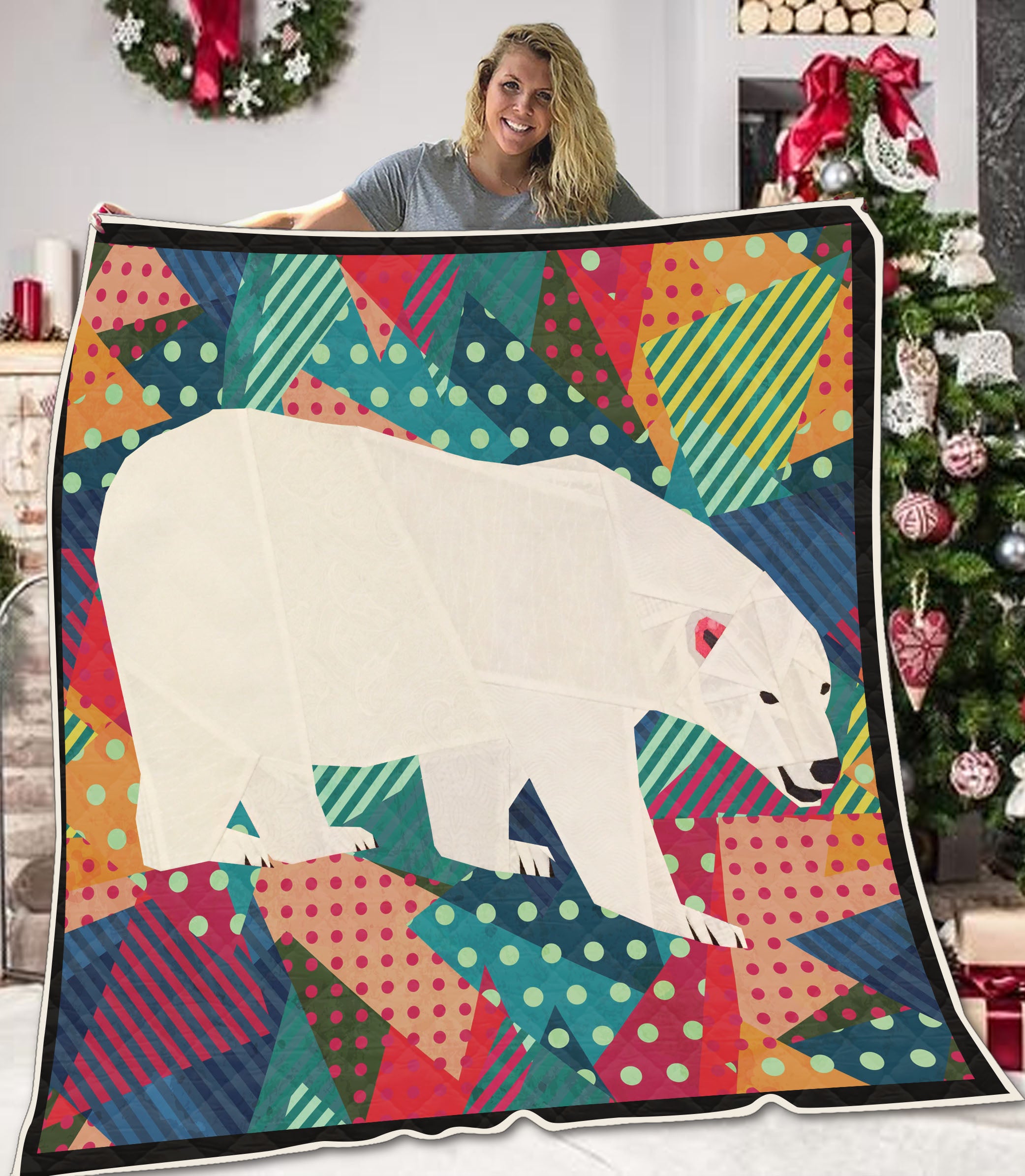 Viticstore™ 3D All Over Printed Animal – Polar Bear – Soft Cotton All Size Quilt