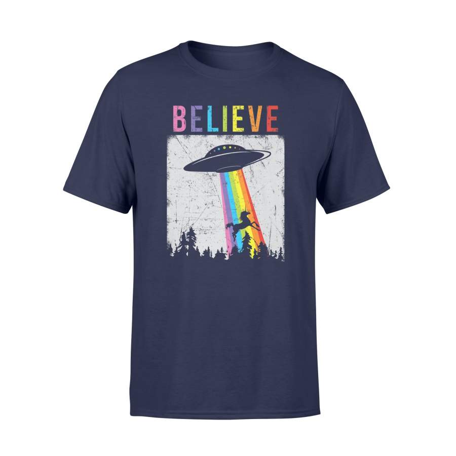 Alien Unicorn Ufo Rainbow T Shirt