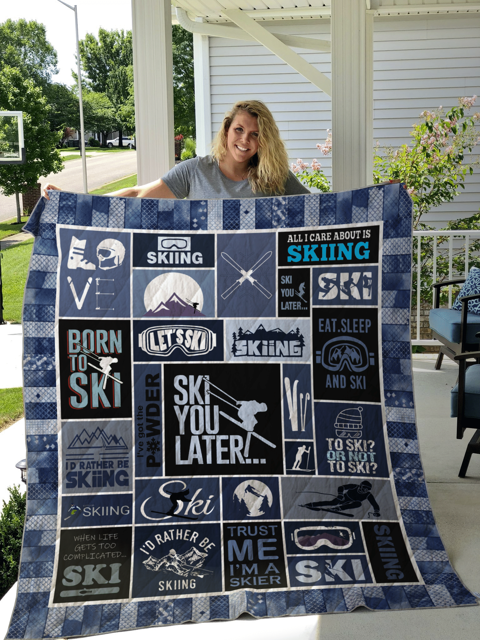 Ski You Later PKT200652 Quilt Blanket