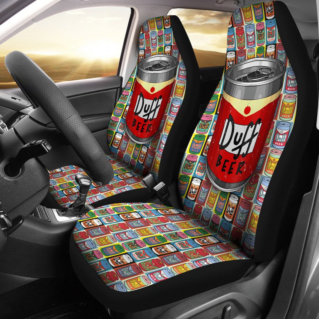 Duff Beer The Simpsons Car Seat Covers Cartoon Car Accessories Custom For Fans Nt053002