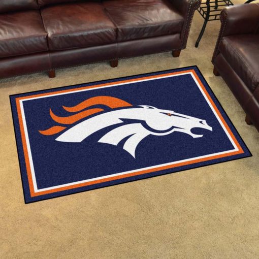 Denver Broncos Logo Custom Area Rug Carpet Full Sizes Home Living Rugs Carpet Decor