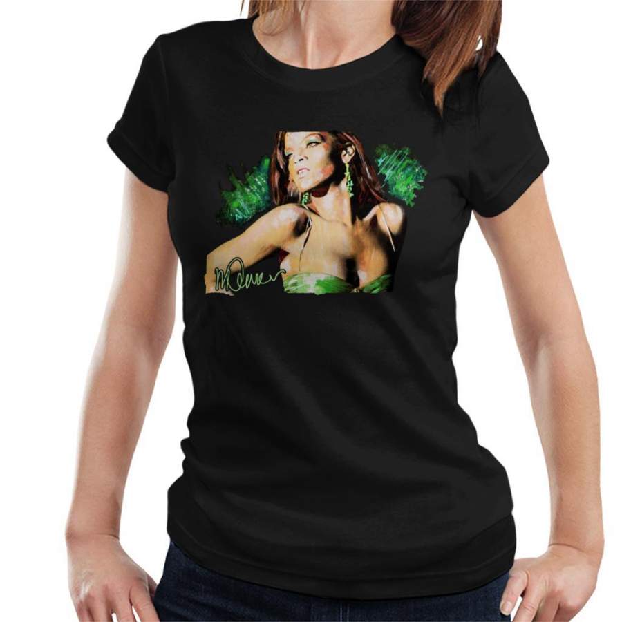 Sidney Maurer Original Portrait Of Rihanna Earrings Women’s T-Shirt