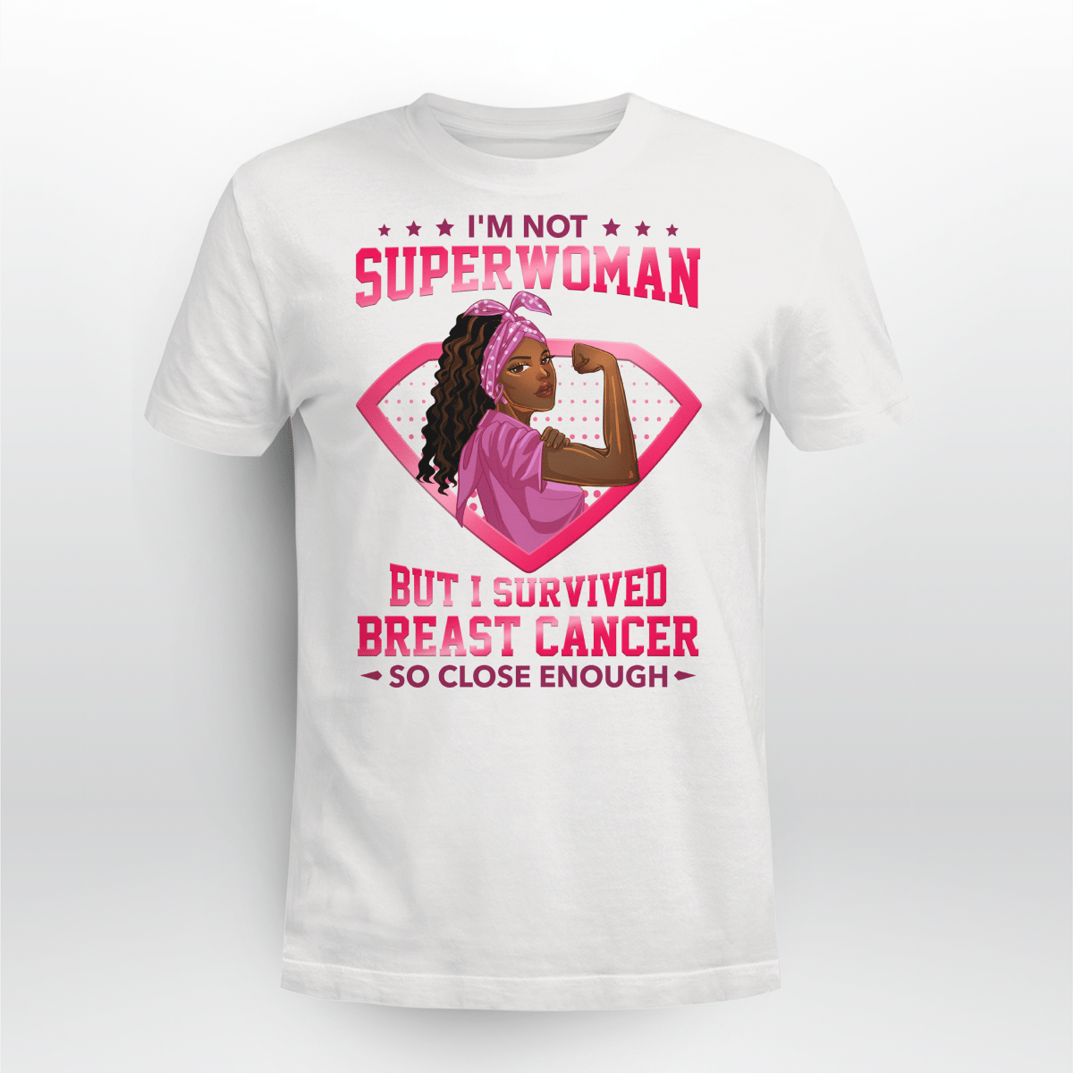 Breast Cancer Awareness Tshirt For Black Girl I’M Not Superwoman But I Survived Breast Cancer Shirts