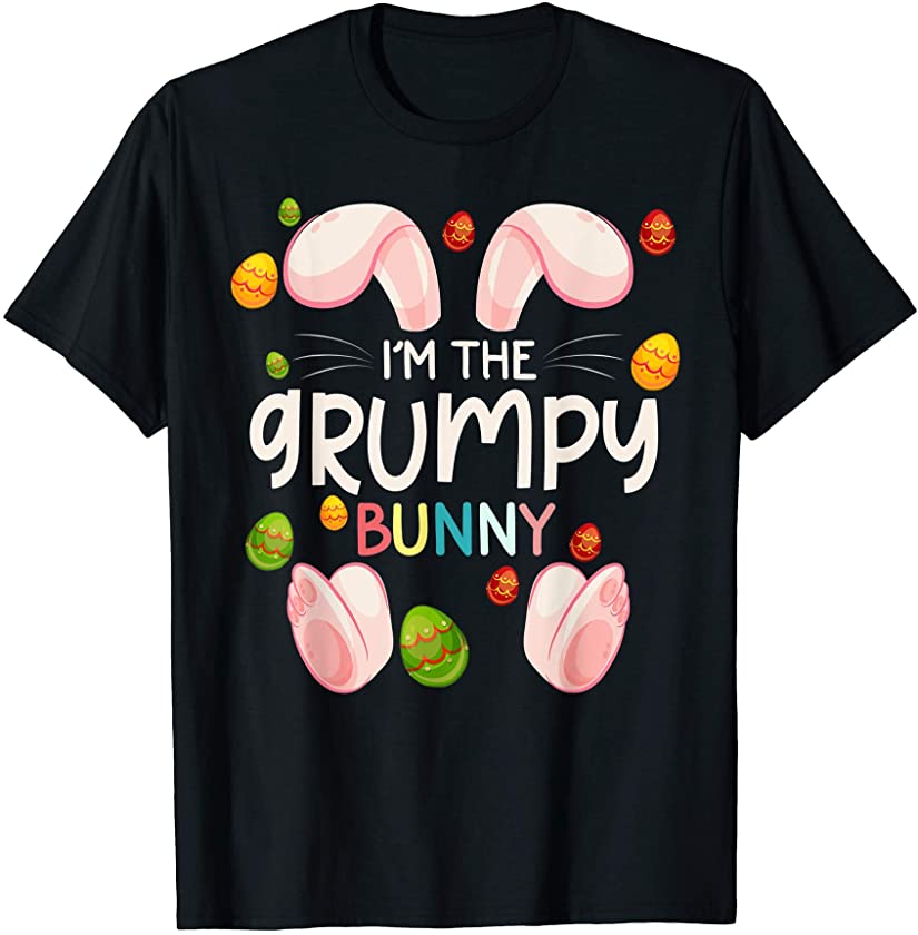 Mens I’m The Grumpy Bunny Funny Matching Family Easter Day T-Shirt