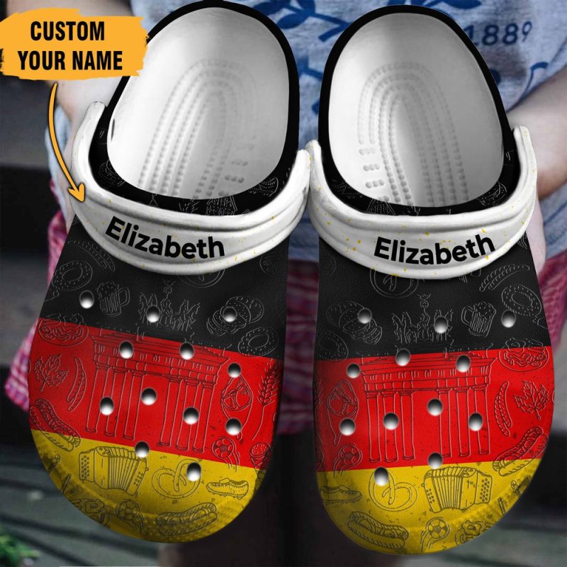 Germany Flag Gift For Fan Classic Water Rubber clog Shoes Comfy Footwear