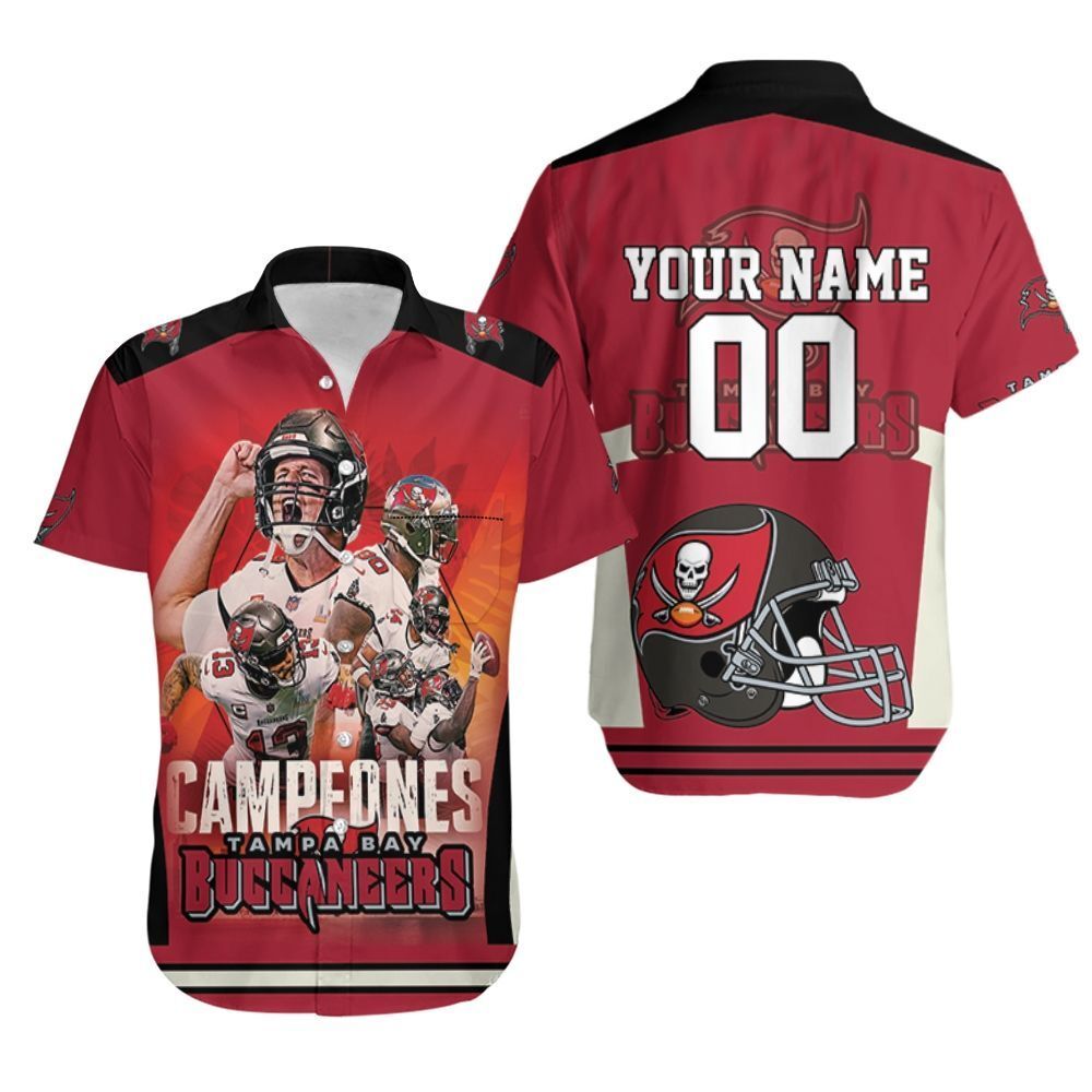 Tampa Bay Buccaneers Campeones Best Players For Fans Personalized Hawaiian Shirt